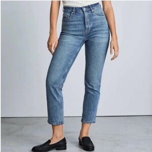 Everlane High Rise Straight Ankle  Blue Women's Jeans Size 26